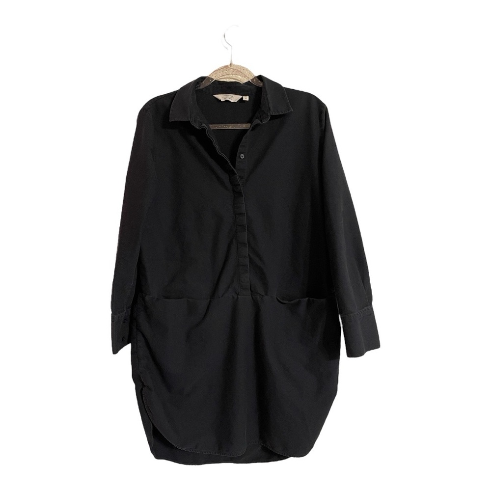 & Other Stories Dark Navy Blue Long Sleeve Shirt Dress